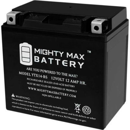 Ecom Group Inc Mighty Max Battery YTX14 12V 12AH / 200CCA Battery YTX14-BS